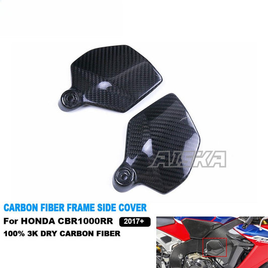 AISKA 100% 3K Full Dry Carbon Fiber Motorcycle Side Panels Upper Frame Cover Fairing Cowls for Honda CBR1000RR 2017-2024