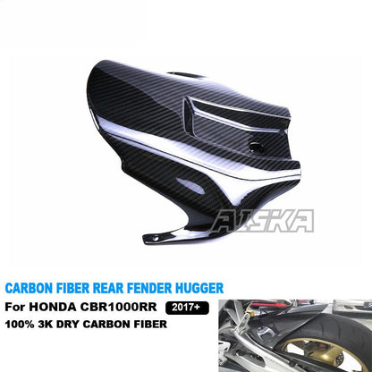 AISKA CBR1000RR Rear Fender Dry Carbon Fiber Motorcycle Rear Hugger Fender for Honda CBR1000RR 2017-2024