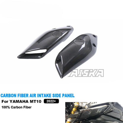AISKA Motorcycle Body System Fairings Dry Carbon Fiber Motorcycle Front Air Intake Cover for Yamaha MT10 2022 2023 2024
