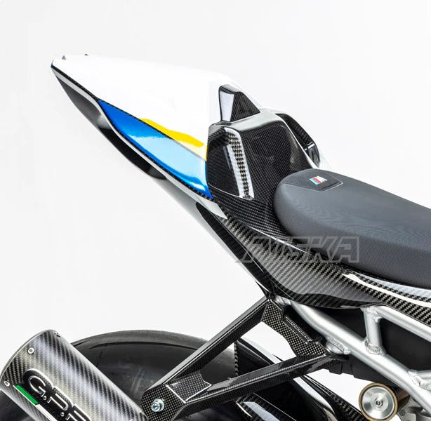 AISKA 3K Full Pure Carbon Fiber Motorcycle Rear Seat Cover Cowl Fairing Carbon Fiber Rear Seat Panel for BMW M1000RR 2023-2024