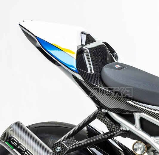 AISKA 3K Full Pure Carbon Fiber Motorcycle Rear Seat Cover Cowl Fairing Carbon Fiber Rear Seat Panel for BMW M1000RR 2023-2024