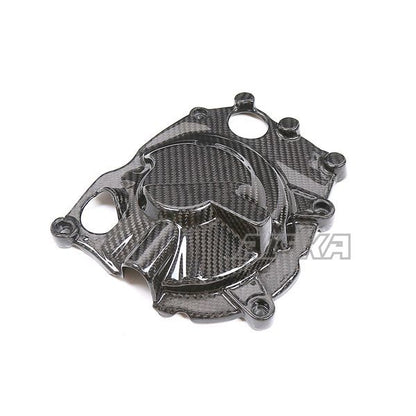 AISKA 3K Dry Carbon Fiber Motorcycle Engine Sprocket Cover Protector Cowl Fairing Kits for Kawasaki Ninja ZX-4R ZX-4RR 2020+