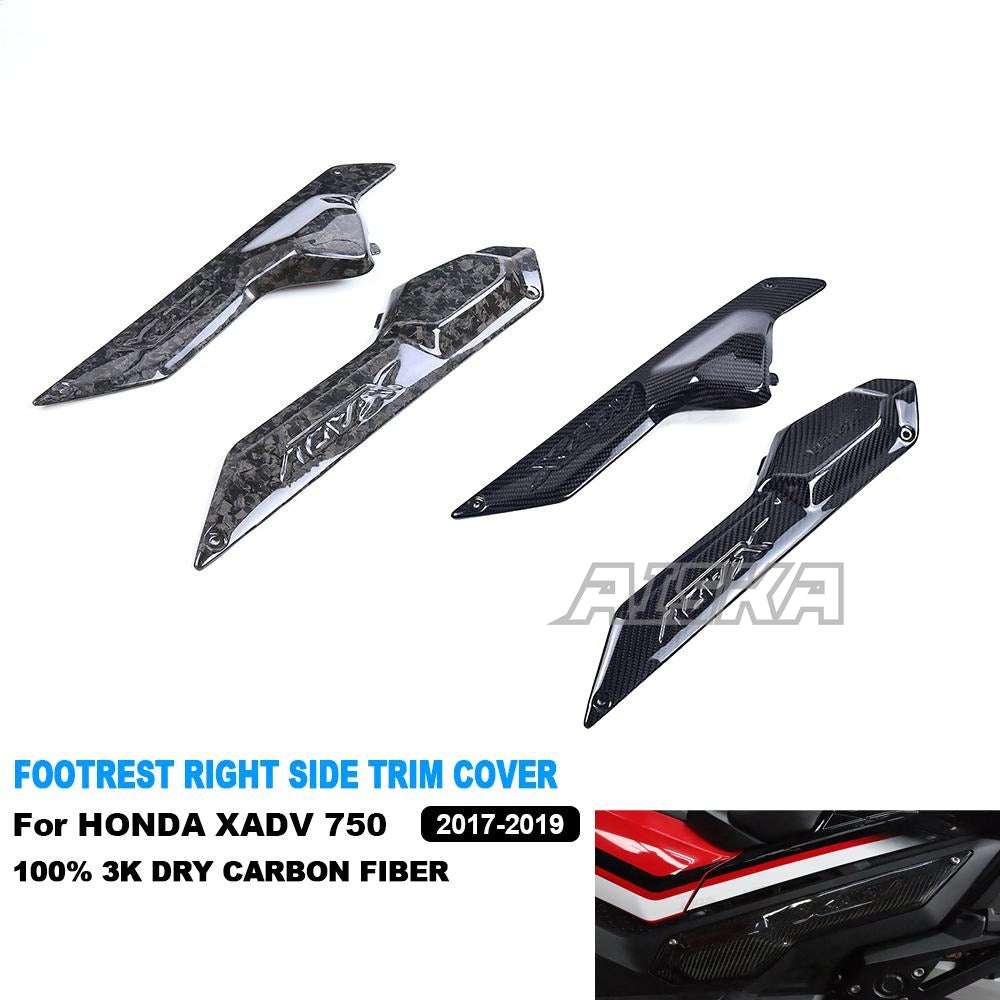 AISKA 3K Full Dry Carbon Fiber Motorcycle Accessories Footrest Side Panels Side Trim Covers for Honda XADV 750 2017 2018 2019