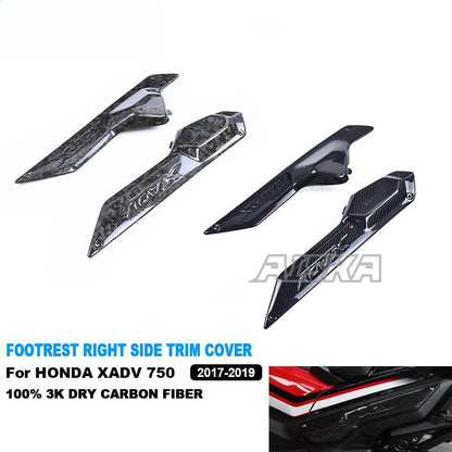 AISKA 3K Full Dry Carbon Fiber Motorcycle Accessories Footrest Side Panels Side Trim Covers for Honda XADV 750 2017 2018 2019