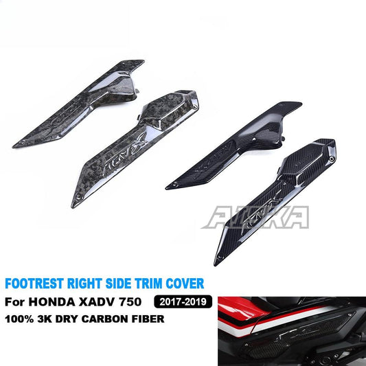 AISKA 3K Full Dry Carbon Fiber Motorcycle Accessories Footrest Side Panels Side Trim Covers for Honda XADV 750 2017 2018 2019