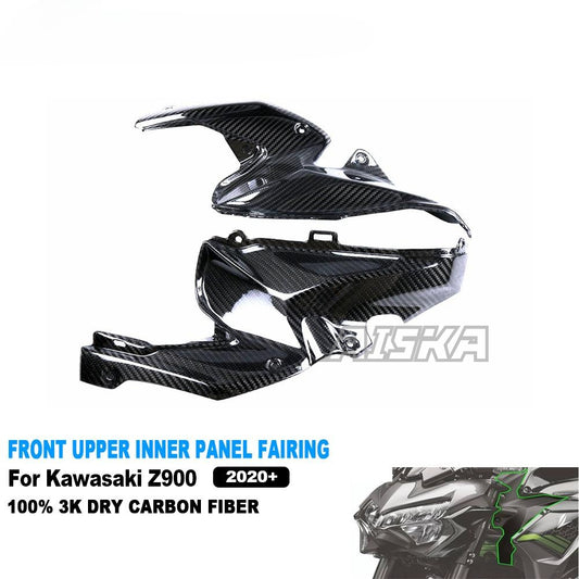 AISKA 3K Dry Carbon Fiber Motorcycle Accessories Tank Side Front Upper Inner Panels Fairing for Kawasaki Z900 2020-2024