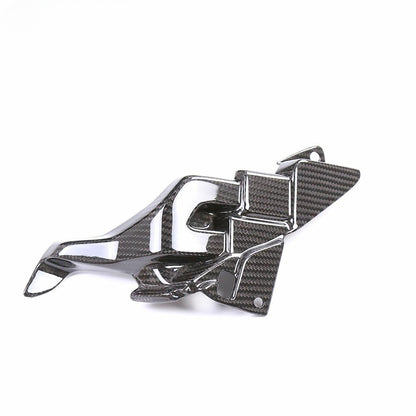 AISKA Dry Carbon Fiber ECU Panel Fairing Cover Motorcycle Left Engine Cover for Yamaha YZF-R1 R1M 2015-2019