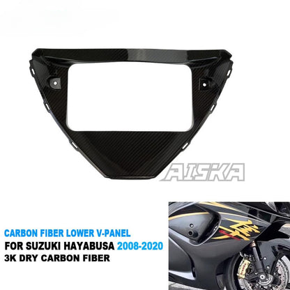 AISKA 100% 3K Carbon Fiber Motorcycle Front Lower V-Panel Radiator Guard Cover for Suzuki GSX1300 R Hayabusa Gen2 2008-2020