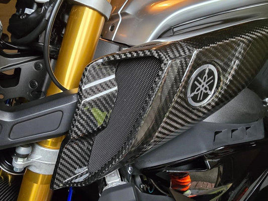 AISKA Dry Carbon Fiber Motorcycle Side Air Intake Cover Cowling Cover for Yamaha MT10 FZ10 2016-2021 2018 2019