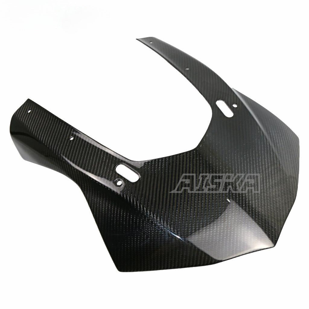 AISKA 100% Full 3K Dry Carbon Fiber Motorcycle Front Headlight Nose Cowl Fairing for Yamaha YZF R1 R1M 2015-2019