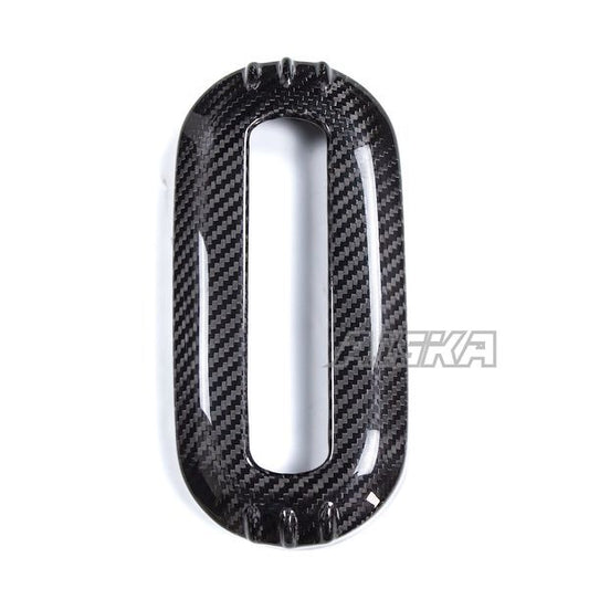 AISKA Dry Carbon Fiber Motorcycle Headlight Grill Fairing Guard Head Light Cover for Harley Davidson Sportster S 1250 2021-2024