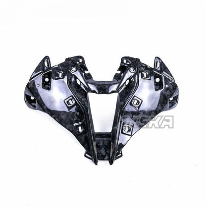 AISKA Motorcycle Carbon Fiber Upper Front Nose Fairing Cowl Head Intake Cover Panel for BMW S1000RR 2019-2024