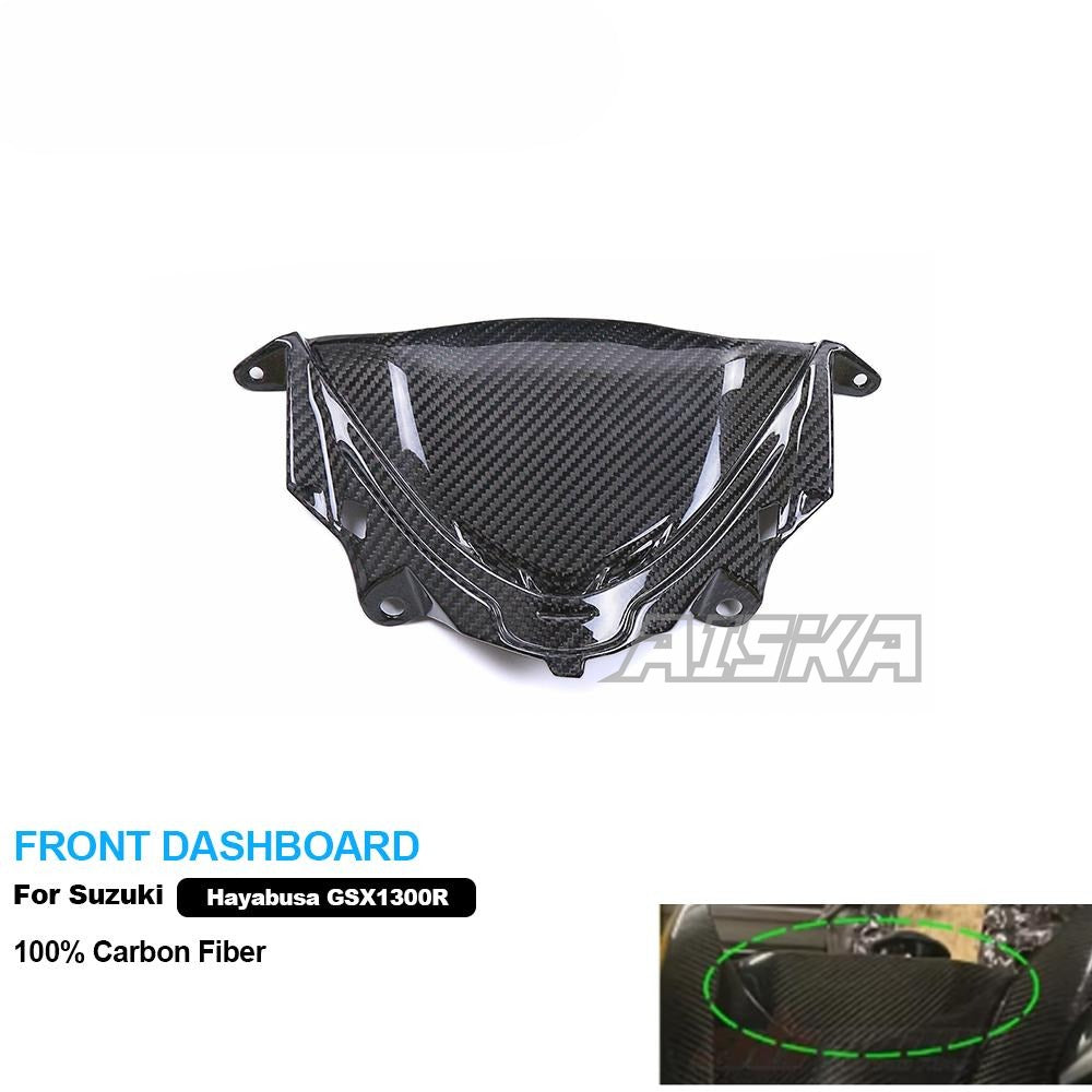 AISKA 100% 3K Carbon Fiber Motorcycle Accessories Instrument Cover Front Dashboard for Suzuki GSX1300 R Hayabusa 2021-2025