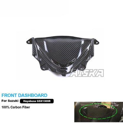 AISKA 100% 3K Carbon Fiber Motorcycle Accessories Instrument Cover Front Dashboard for Suzuki GSX1300 R Hayabusa 2021-2025