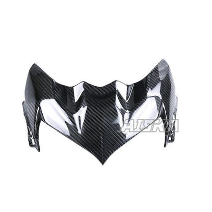 AISKA 3K Dry Carbon Fiber Motorcycle Accessories Front Fairing Nose Headlight Upper Panel for Kawasaki Z900 2020-2024