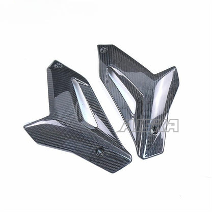AISKA 100% 3K Dry Carbon Fiber Motorcycle Accessories Abdominal Lateral Plate Front Lower Fairing Panel for BMW S1000R 2014-2020