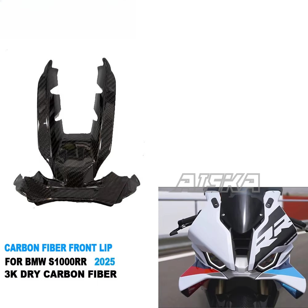 AISKA 100% 3K Full Carbon Fiber Motorcycle Front Lip for BMW S1000RR 2025