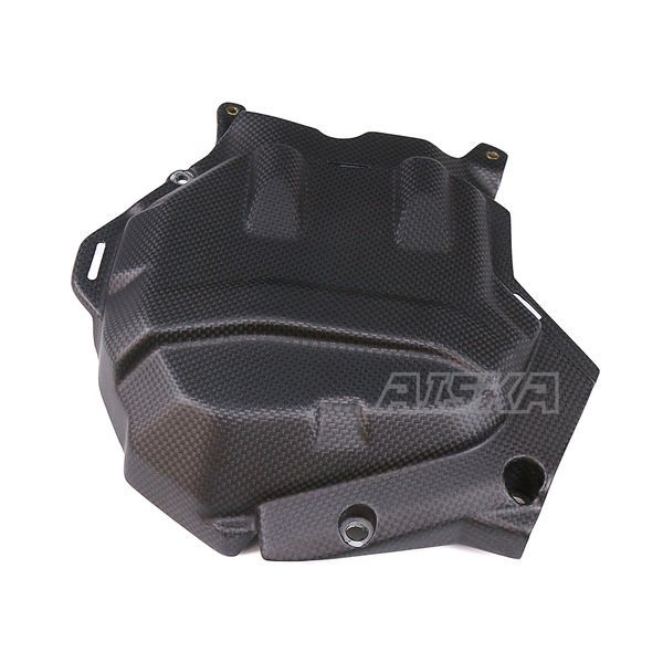 AISKA Motorcycle Accessories Carbon Fiber Left Engine Cover Guard Protector Fairings For DUCATI Multistrada V4 V4S 2021 2022 2023 2024