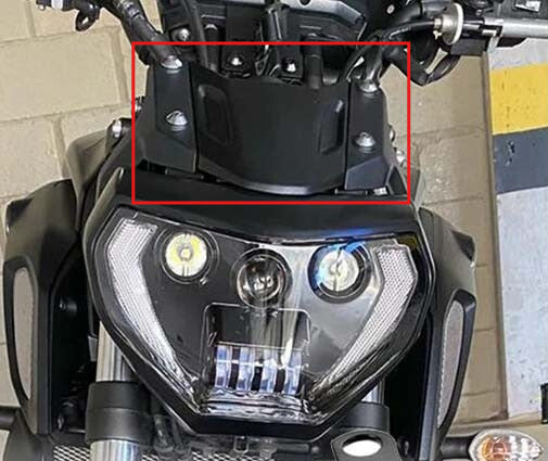 AISKA Motorcycle Carbon Fiber Front Windshield Wind Deflector Windscreen Cover Protector for Yamaha MT07 FZ07 2018-2022