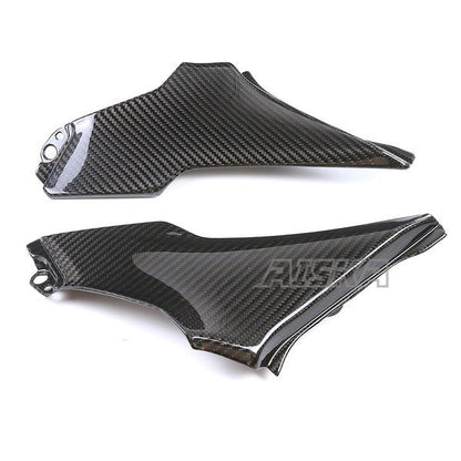 AISKA 3K Dry Carbon Fiber Motorcycle Accessories Seat Side Frame Cover Fairing Cowl Side Panel for Kawasaki Z900 2017 2018 2019