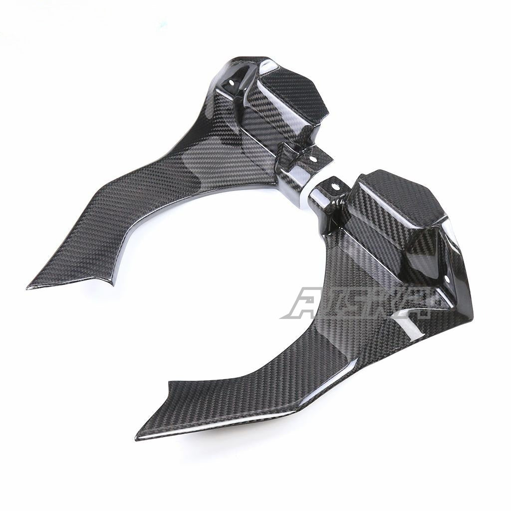 AISKA 100% Full 3K Dry Carbon Fiber Motorcycle Dash Air Intake Ram Cover Fairing for Yamaha YZF R1 R1S 2015-2019