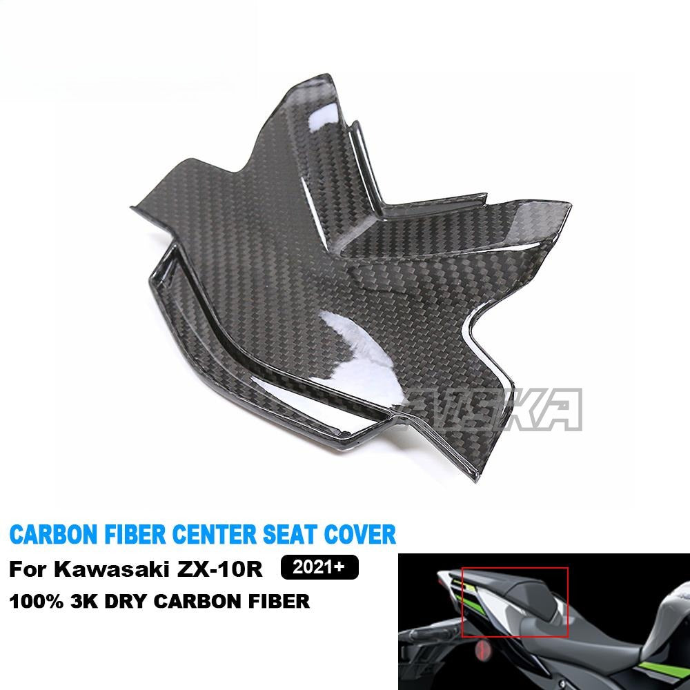 AISKA 3K Dry Carbon Fiber Motorcycle Rear Center Tail Seat Cover Fairing for Kawasaki Ninja ZX10R ZX-10R 2021 2022 2023 2024