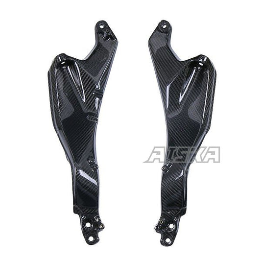 AISKA Full 3K Dry Carbon Fiber Motorcycle Rear Seat Side Plate Panels Frame Fairings for Kawasaki Ninja H2 H2R 2015-2024