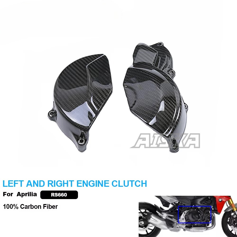 AISKA Full Carbon Fiber Motorcycle Fairing Left and Right Engine Clutch Covers for Aprilia RS660 2021+