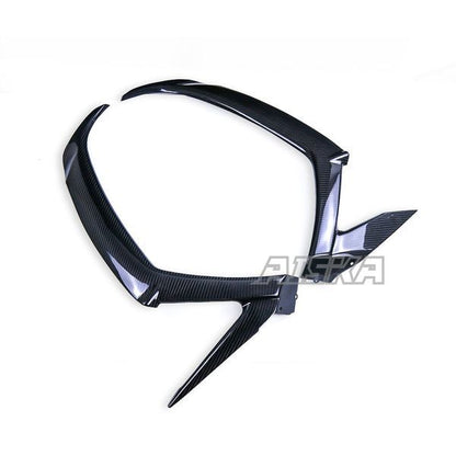 AISKA 3K Dry Carbon Fiber Motorcycle Accessories Front Lower Side Cover Plate Fairing for Kawasaki Ninja ZX10R ZX-10R 2016-2020