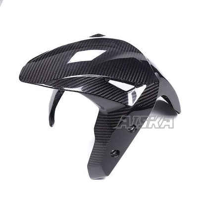 AISKA 3K Dry Carbon Fiber Motorcycle Front Fender Mudguard Tire Hugger for Kawasaki Ninja ZX-4R ZX-4RR ZX25R 2020-2024