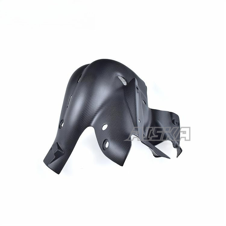 AISKA 100% Dry Carbon Fiber Parts Motorcycle Exhaust Hood and Heat Shield protection for DUCATI Streetfighter V4 V4S 2018-2023