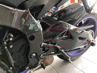 AISKA 100% Dry Full Carbon Fiber Motorcycle Rearset Heel Guards Plates for Yamaha R1 R1M 2015-2019