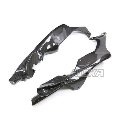 AISKA 3K Dry Carbon Fiber Motorcycle Front Side Frame Fairing Cowl for Kawasaki Ninja ZX10R ZX-10R 2021 2022 2023 2024