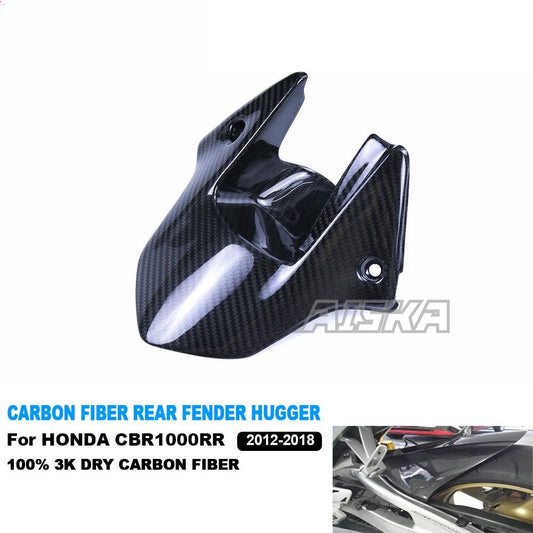 AISKA 100% Dry Carbon Fiber Motorcycle Rear Hugger Fender for Honda CBR1000RR 2012-2018