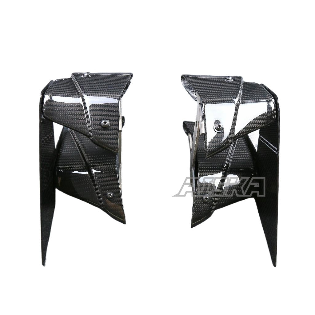 AISKA Full 3K Dry Carbon Fiber Motorcycle Aerodynamic Wing Spoiler Air Deflector Winglet for Kawasaki Z H2 2021 2022 2023 2024