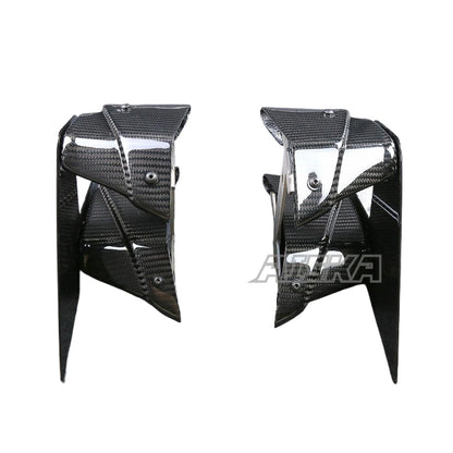 AISKA Full 3K Dry Carbon Fiber Motorcycle Aerodynamic Wing Spoiler Air Deflector Winglet for Kawasaki Z H2 2021 2022 2023 2024