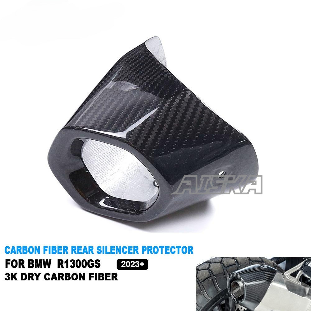 AISKA R1300GS Carbon Parts Real Dry Carbon Fiber Motorcycle Rear Silencer Exhaust Pipe Protector Cover for BMW R1300GS 2023 2024