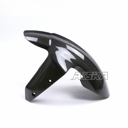 AISKA Wholesale 3K 3*3 Real Dry Carbon Fiber Motorcycle Mudguard Splash Fairing Guard Front Fender for BMW S1000XR 2020-2024