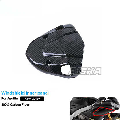 AISKA 3K 3*3 Carbon Fiber Motorcycle Accessories Windshield Holder for Aprilia RSV4 2019
