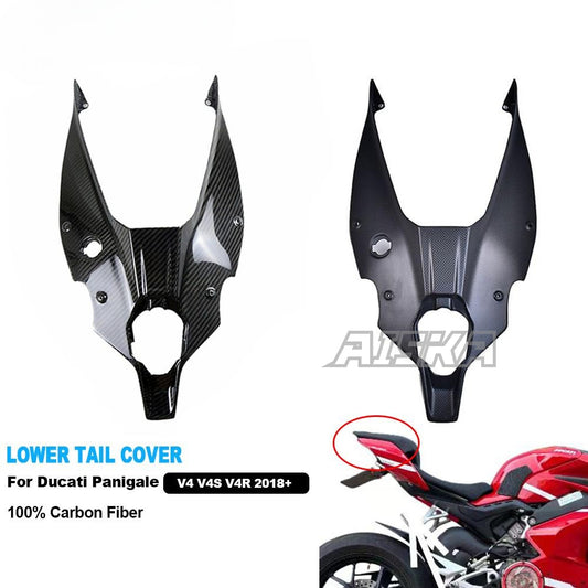 AISKA 100% Dry Carbon Fiber Motorcycle Accessories Lower Tail Cover Fairing for  Ducati Panigale Streetfight V4 V4S V4R 2018-2021