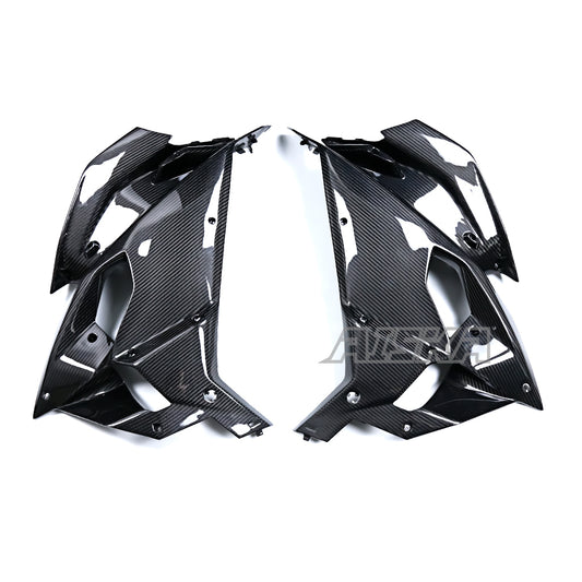 AISKA 100% 3K Twill Glossy Dry Carbon Fiber Large Side Panel Fairings for Aprilia RS457 2023 2024 2025