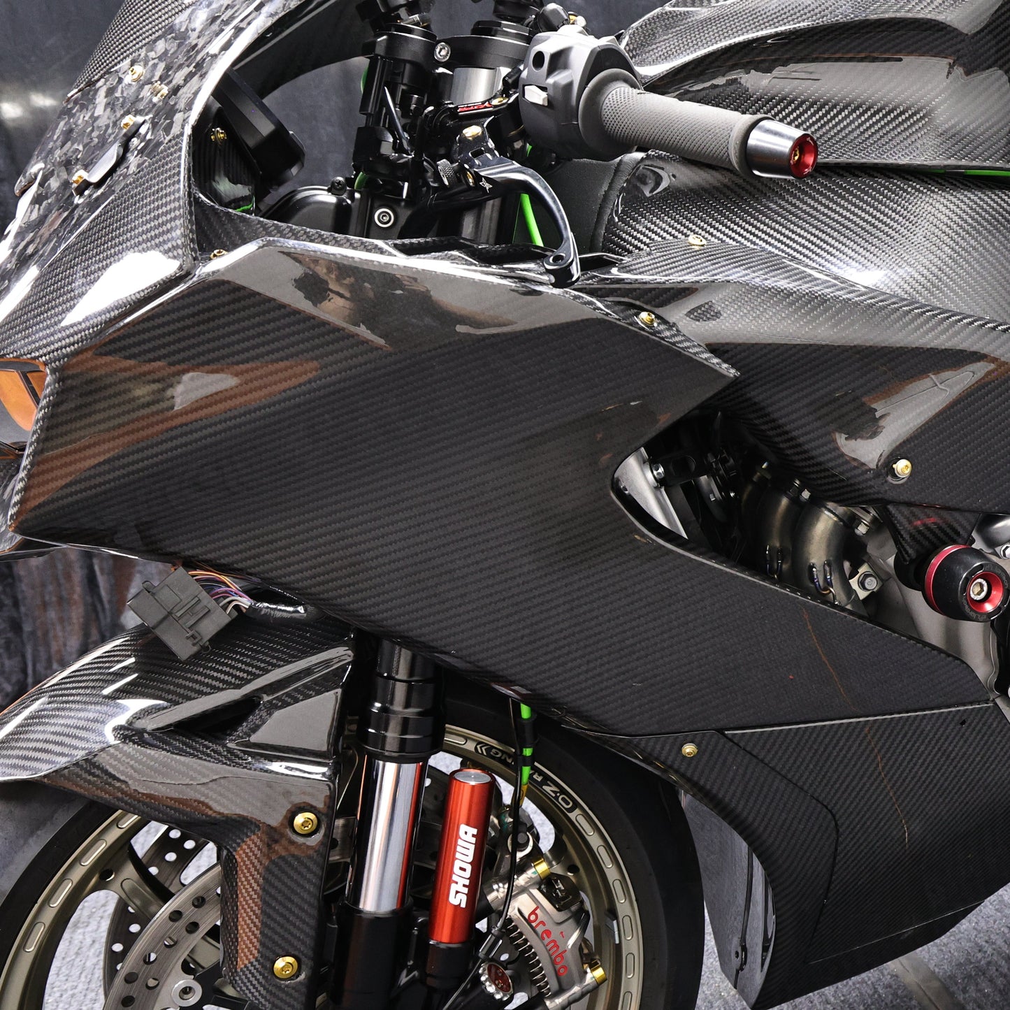AISKA Kawasaki Ninja ZX10R 2021-2025 Carbon Fiber Front Side Panels