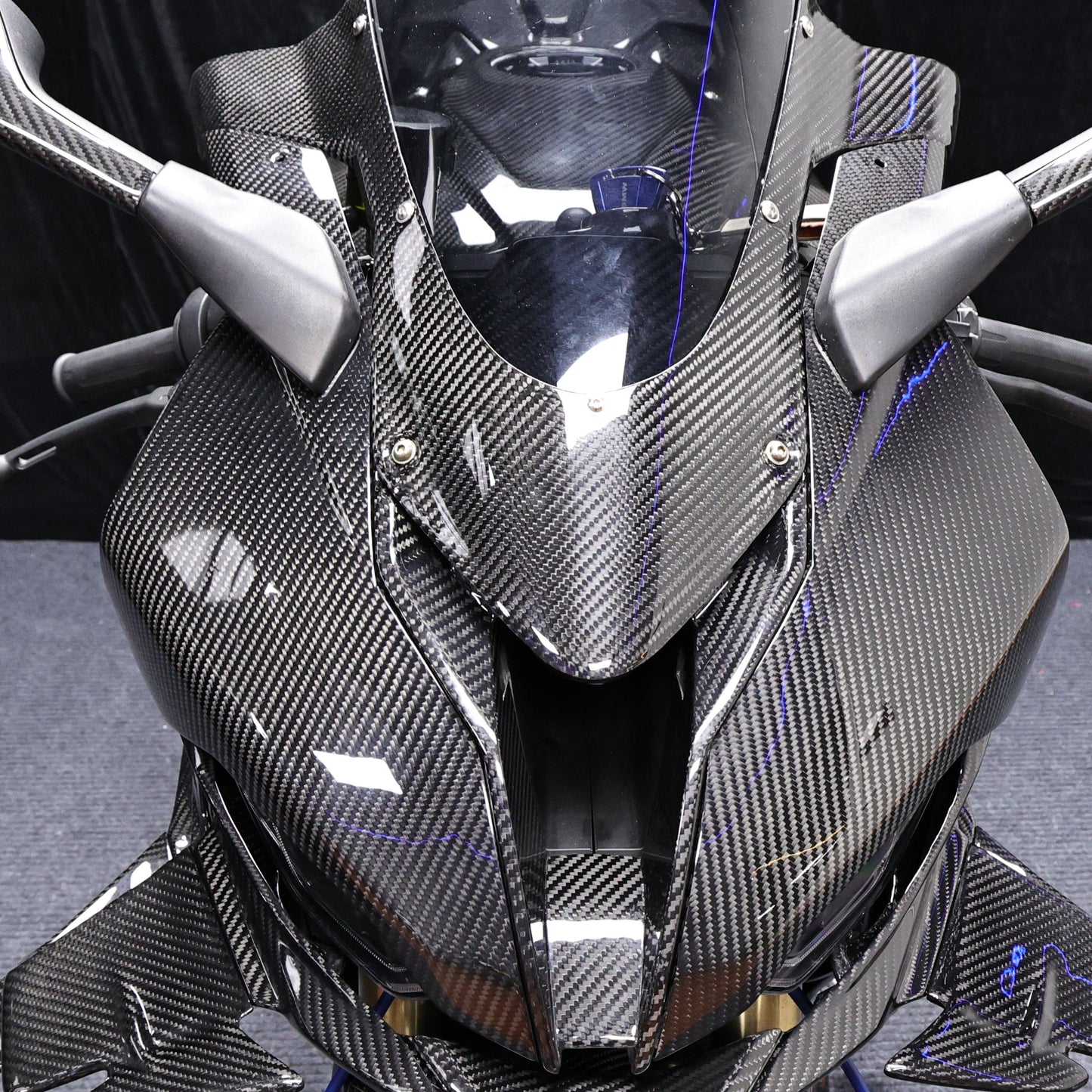 AISKA BMW S1000RR 2019-2024 Carbon Fiber Upper Front Nose Fairing