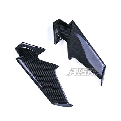 AISKA 100% 3K Dry Carbon Fiber Motorcycle Ninja 400 Accessories Fixed Wing Fairing Winglet for Kawasaki Ninja 400 2018-2024
