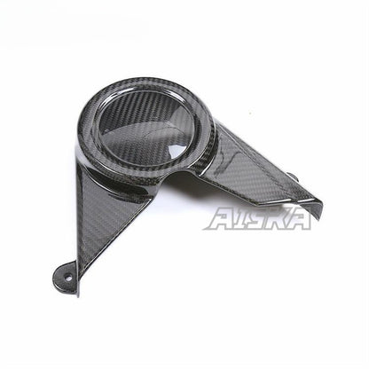 AISKA Twill Weave Glossy 100% 3K Carbon Fiber Chain Wheel Front Cover Sprocket Cover for Harley Davidson Sportster S 1250