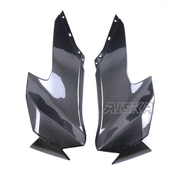 AISKA 3K Dry Carbon Fiber Motorcycle Front Upper Side Panels Fairing for Kawasaki Ninja ZX10R ZX-10R 2021 2022 2023 2024