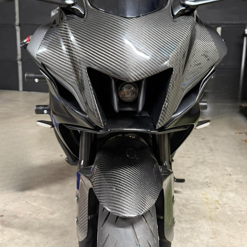 AISKA R7 Carbon Fiber Front Fairing Cowl Motorcycle Carbon Fibre Headlight Fairing Nose Panel Cowl for Yamaha R7 2022 2023 2024