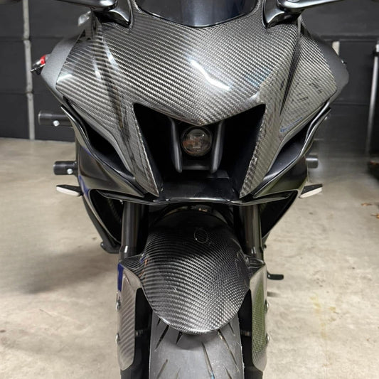 AISKA R7 Carbon Fiber Front Fairing Cowl Motorcycle Carbon Fibre Headlight Fairing Nose Panel Cowl for Yamaha R7 2022 2023 2024