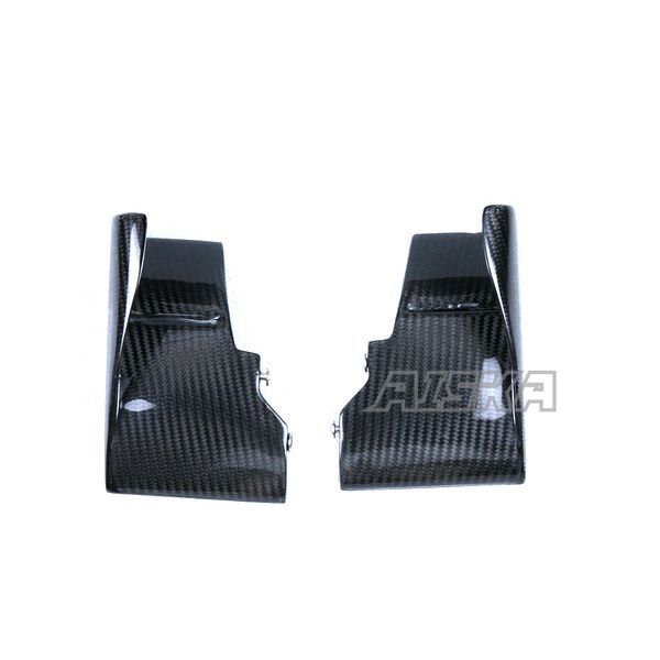 AISKA Full 3K Dry Carbon Fiber Motorcycle Wind Spoiler Air Deflector Cover Lower Winglets for Kawasaki Ninja H2 H2R 2015-2024