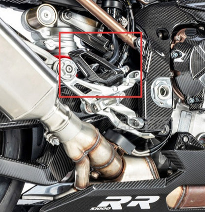 AISKA 3K 3*3 Twill Weave Gloss Motorcycle Carbon Fiber Foot Peg Cover Heel Guards for BMW S1000RR 2019-2025